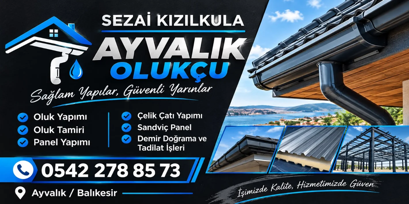ayvalık çatı oluk yapımı